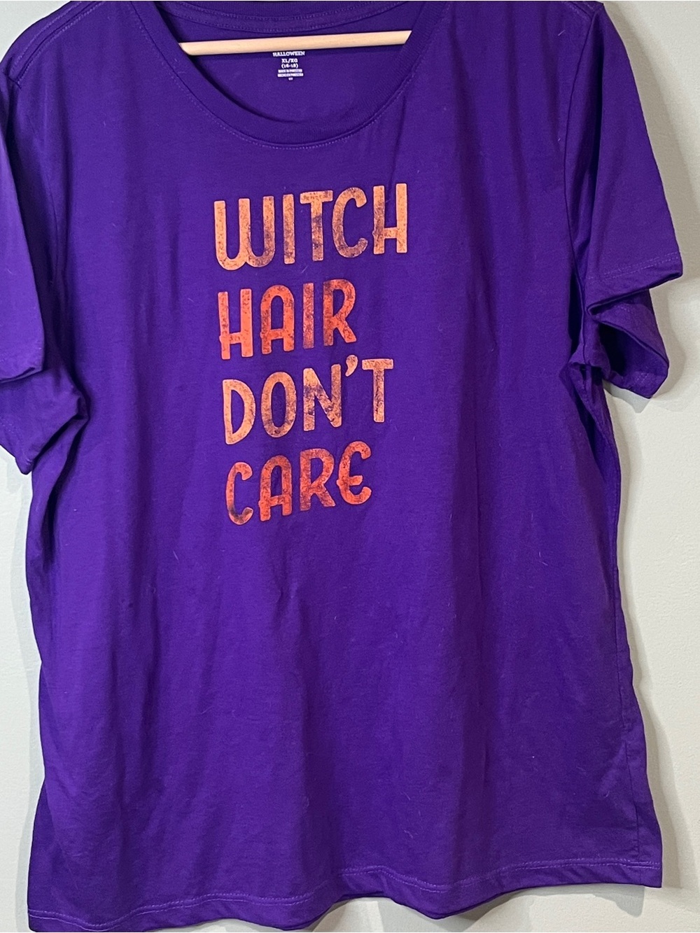Witch Hair Don't Care Purple Short Sleeve Tee